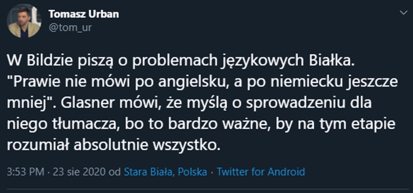 PIERWSZE PROBLEMY Białka w Wolfsburgu...